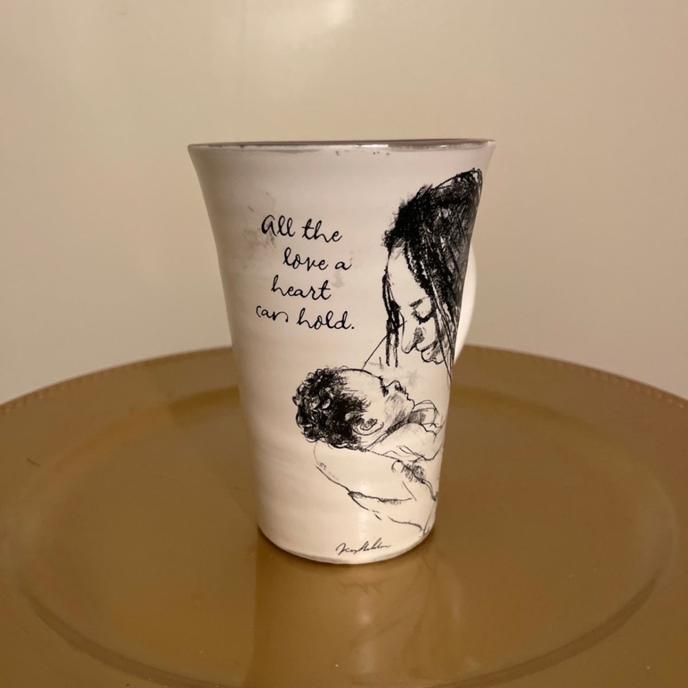 Hallmark White and Black Mothership mug